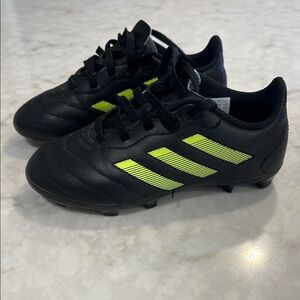 Adidas Black and Neon Green Soccer Cleats